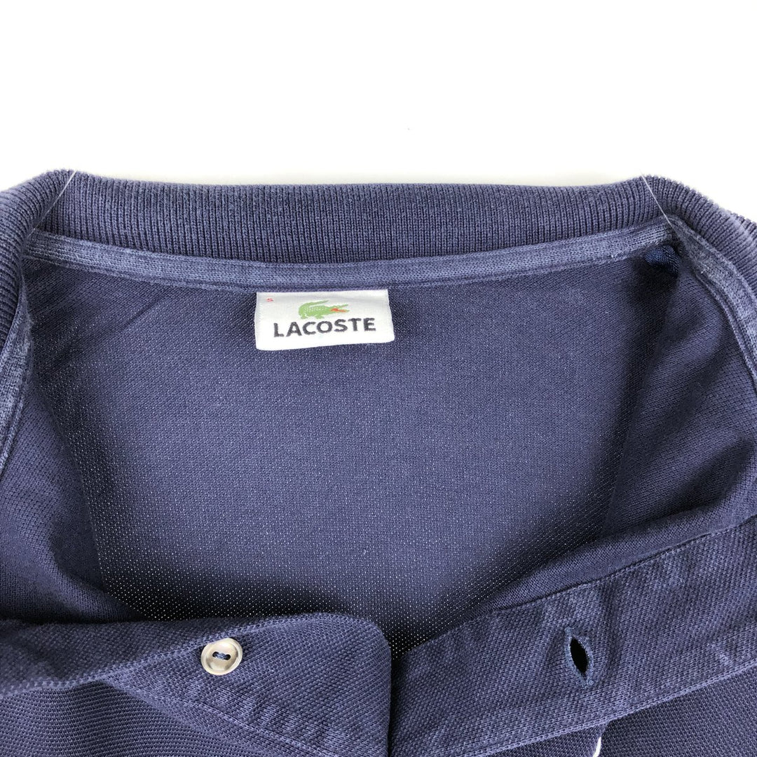 Lacoste LACOSTE Short Sleeve Polo Shirt Size 5 Men's L cotton navy blue type Vintage Second Hand