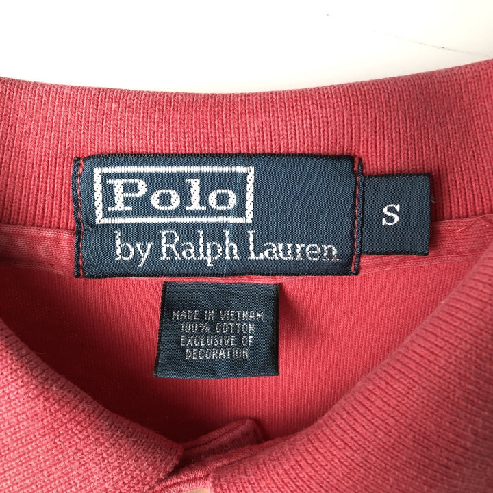 Ralph Lauren POLO by Ralph Lauren short sleeve polo shirt, size S for men cotton red type Vintage Second Hand