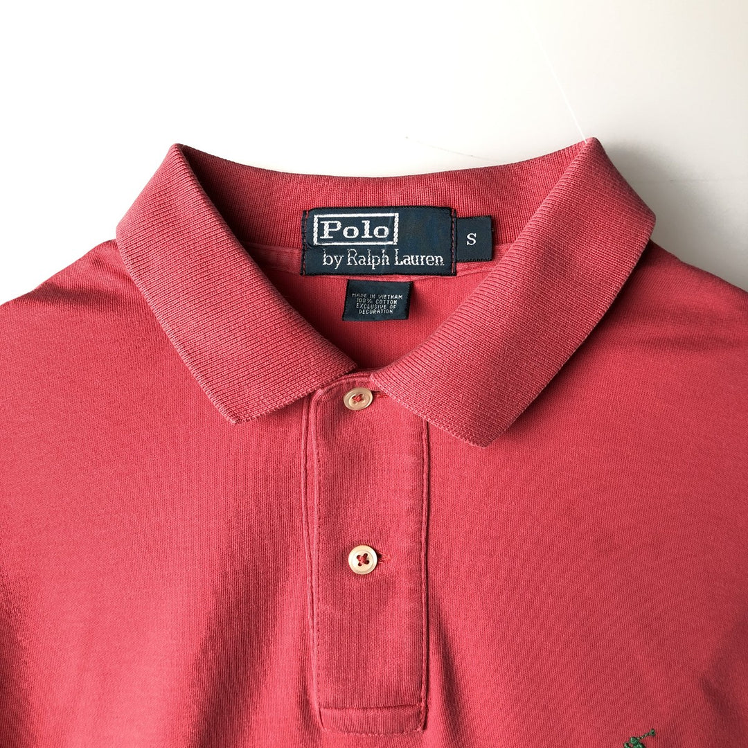 Ralph Lauren POLO by Ralph Lauren short sleeve polo shirt, size S for men cotton red type Vintage Second Hand