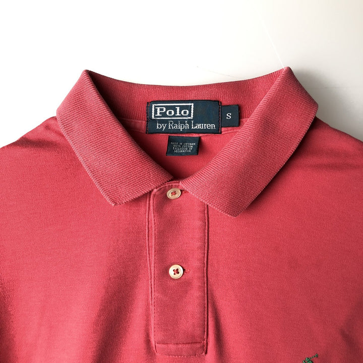 Ralph Lauren POLO by Ralph Lauren short sleeve polo shirt, size S for men cotton red type Vintage Second Hand