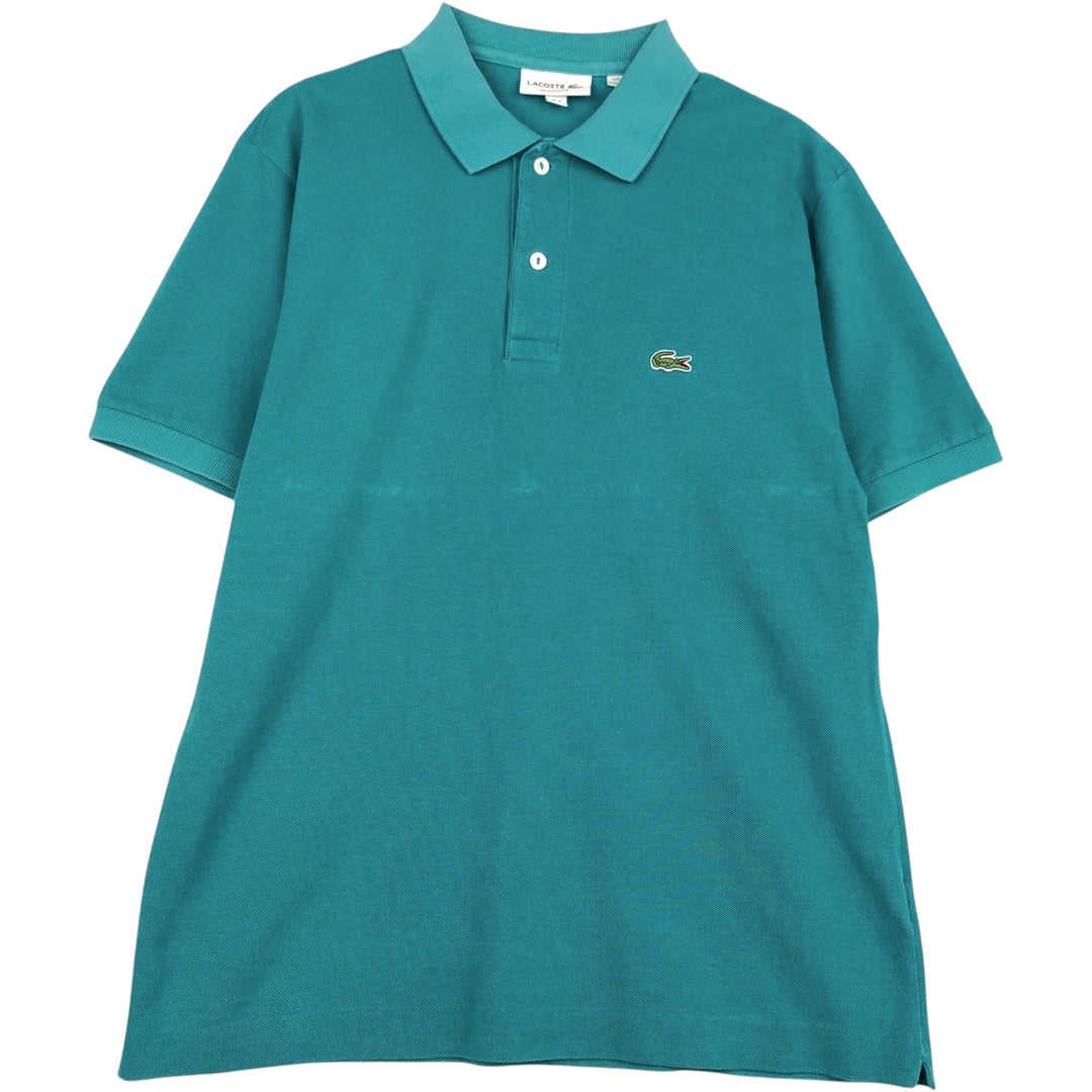 Lacoste Classic Fit short sleeve polo shirt, men's size M cotton turquoise blue Vintage Second Hand