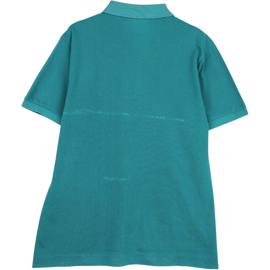 Lacoste Classic Fit short sleeve polo shirt, men's size M cotton turquoise blue Vintage Second Hand