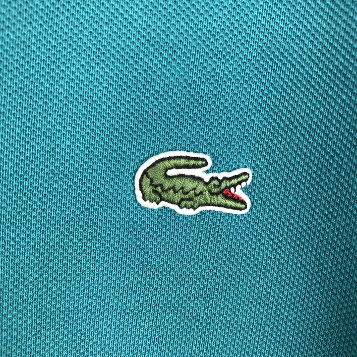 Lacoste Classic Fit short sleeve polo shirt, men's size M cotton turquoise blue Vintage Second Hand