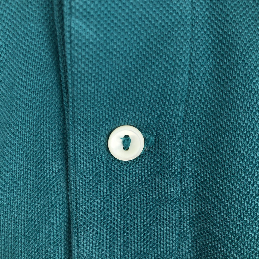 Lacoste Classic Fit short sleeve polo shirt, men's size M cotton turquoise blue Vintage Second Hand