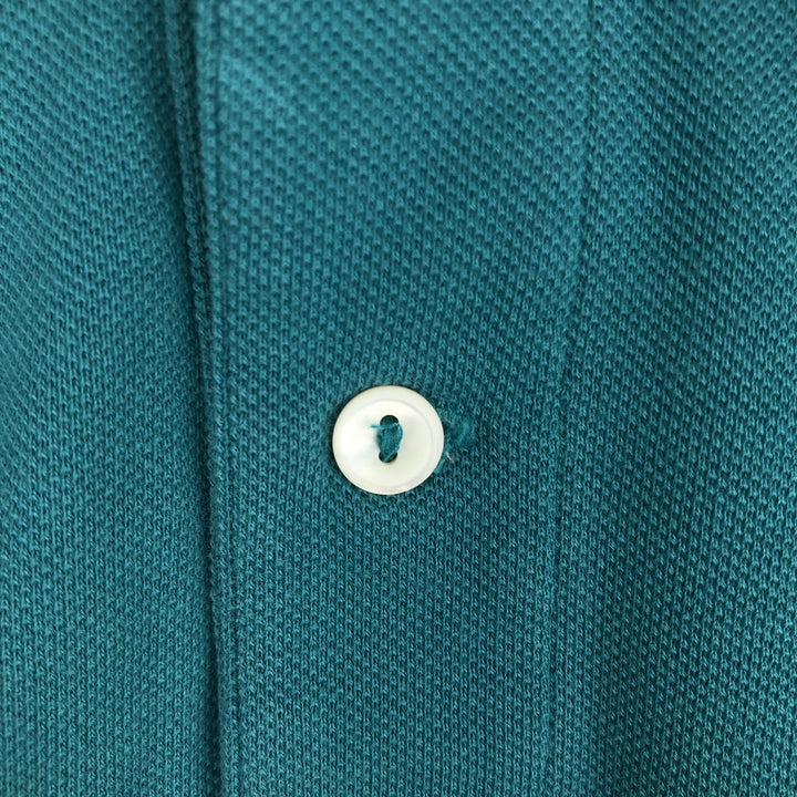 Lacoste Classic Fit short sleeve polo shirt, men's size M cotton turquoise blue Vintage Second Hand