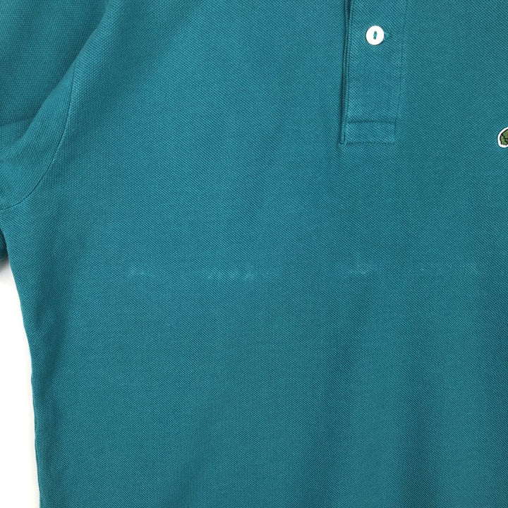 Lacoste Classic Fit short sleeve polo shirt, men's size M cotton turquoise blue Vintage Second Hand