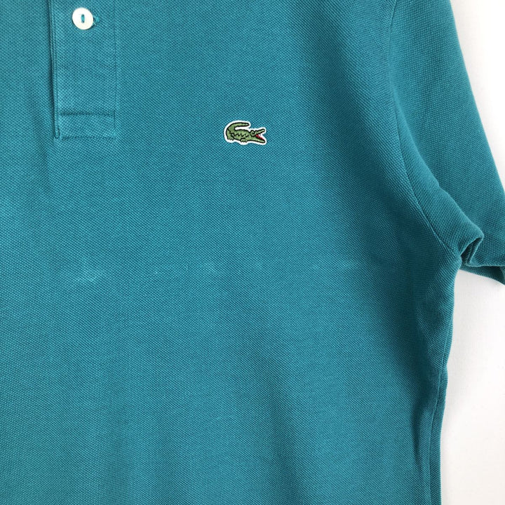 Lacoste Classic Fit short sleeve polo shirt, men's size M cotton turquoise blue Vintage Second Hand