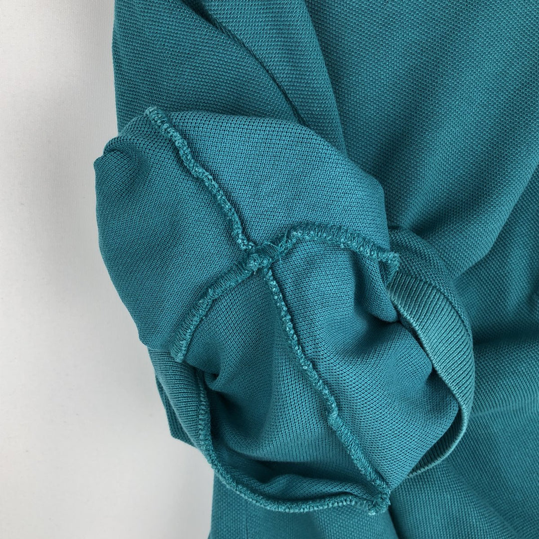 Lacoste Classic Fit short sleeve polo shirt, men's size M cotton turquoise blue Vintage Second Hand