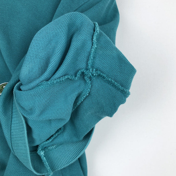 Lacoste Classic Fit short sleeve polo shirt, men's size M cotton turquoise blue Vintage Second Hand