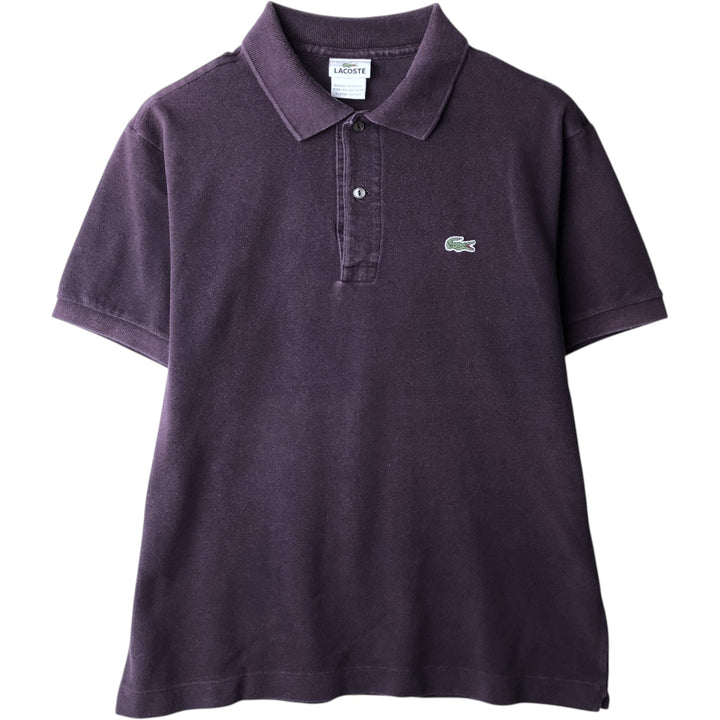 Lacoste LACOSTE DESIGNED IN FRANCE Short-Sleeve Polo Shirt, Size 4 (Men's M equivalent) cotton red type reddish brown Vintage Second Hand