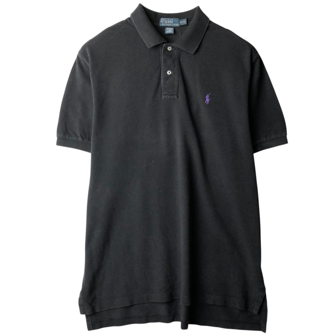 Ralph Lauren POLO by Ralph Lauren short sleeve polo shirt, men's XL size cotton black type Vintage Second Hand