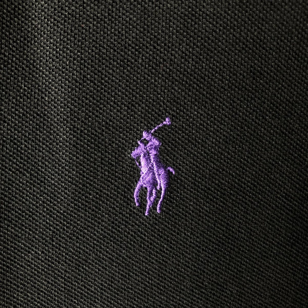 Ralph Lauren POLO by Ralph Lauren short sleeve polo shirt, men's XL size cotton black type Vintage Second Hand