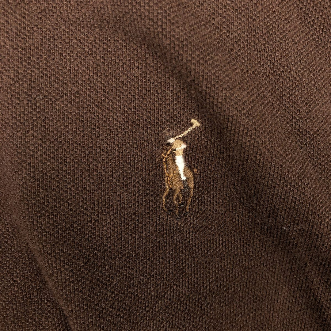 Ralph Lauren POLO by Ralph Lauren short sleeve polo shirt, men's XL size cotton brown type Vintage Second Hand