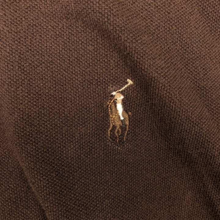 Ralph Lauren POLO by Ralph Lauren short sleeve polo shirt, men's XL size cotton brown type Vintage Second Hand