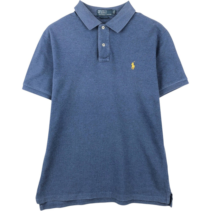Ralph Lauren POLO by Ralph Lauren SLIM FIT Short-Sleeve Polo Shirt, Men's Size XL (approx.) cotton Blue type light blue Vintage Second Hand