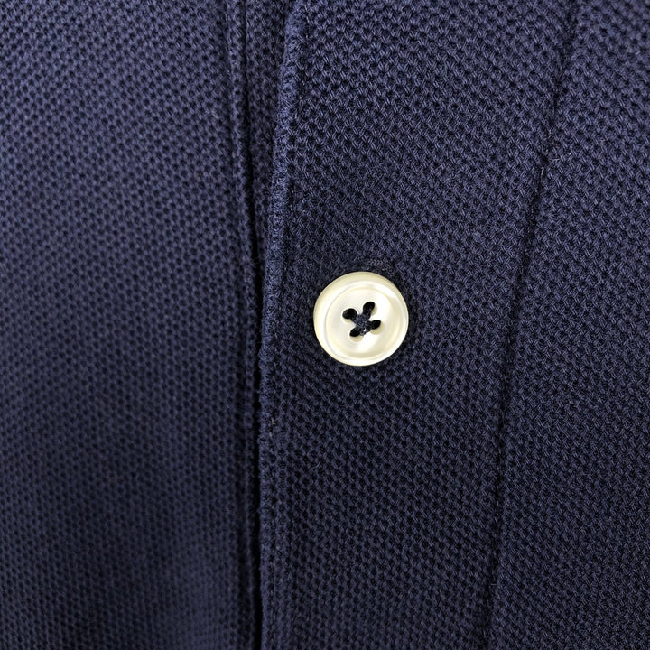 ~90'S LLBean Short-Sleeve Polo Shirt, Made in USA, Men's Size L (Equivalent), Vintage cotton navy blue type Vintage Second Hand