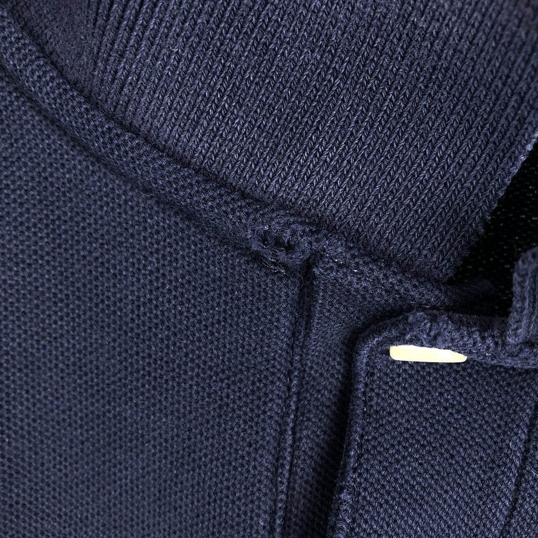 ~90'S LLBean Short-Sleeve Polo Shirt, Made in USA, Men's Size L (Equivalent), Vintage cotton navy blue type Vintage Second Hand