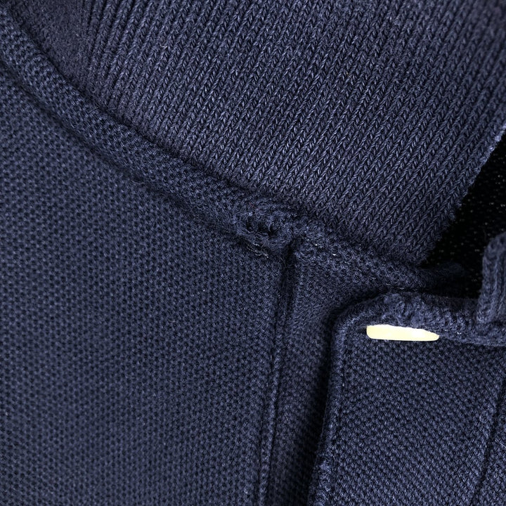 ~90'S LLBean Short-Sleeve Polo Shirt, Made in USA, Men's Size L (Equivalent), Vintage cotton navy blue type Vintage Second Hand