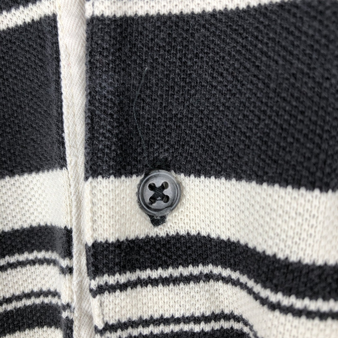 90'S Tommy Hilfiger Multi-stripe Short-Sleeve Polo Shirt, Men's Size L (approx.) cotton black type Vintage Second Hand