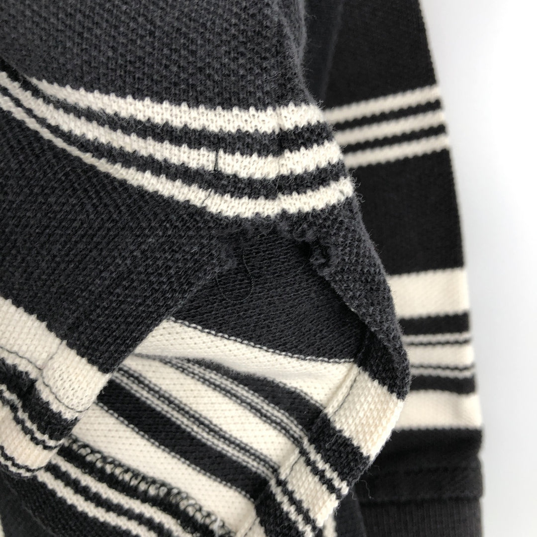 90'S Tommy Hilfiger Multi-stripe Short-Sleeve Polo Shirt, Men's Size L (approx.) cotton black type Vintage Second Hand