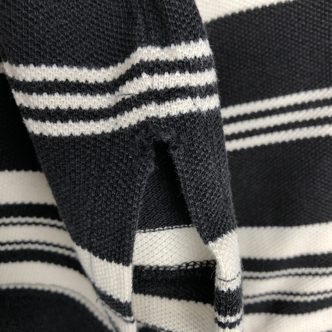 90'S Tommy Hilfiger Multi-stripe Short-Sleeve Polo Shirt, Men's Size L (approx.) cotton black type Vintage Second Hand