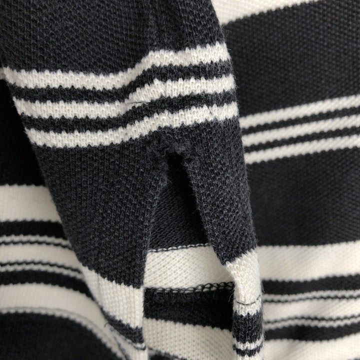 90'S Tommy Hilfiger Multi-stripe Short-Sleeve Polo Shirt, Men's Size L (approx.) cotton black type Vintage Second Hand