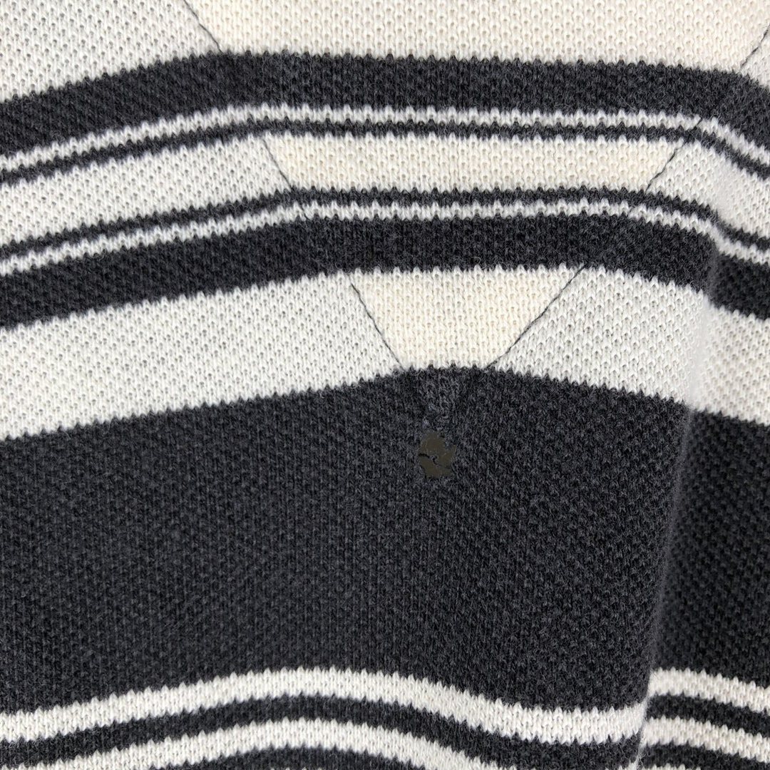 90'S Tommy Hilfiger Multi-stripe Short-Sleeve Polo Shirt, Men's Size L (approx.) cotton black type Vintage Second Hand