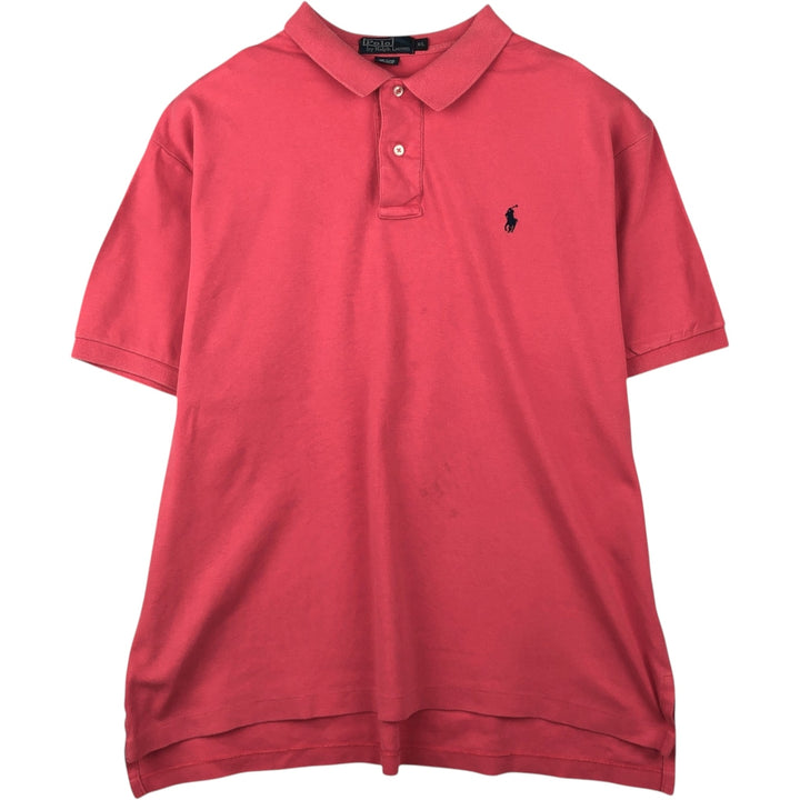 Ralph Lauren POLO by Ralph Lauren short sleeve polo shirt, men's XL size cotton pink type Vintage Second Hand