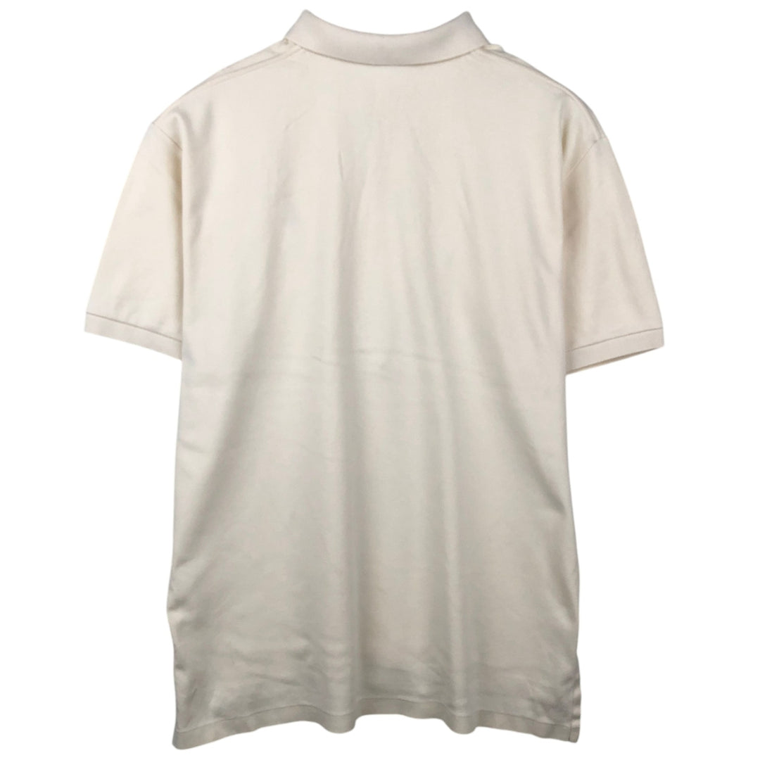 Ralph Lauren POLO by Ralph Lauren short sleeve polo shirt, men's size L cotton unbleached Vintage Second Hand