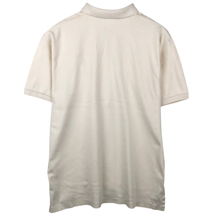 Ralph Lauren POLO by Ralph Lauren short sleeve polo shirt, men's size L cotton unbleached Vintage Second Hand