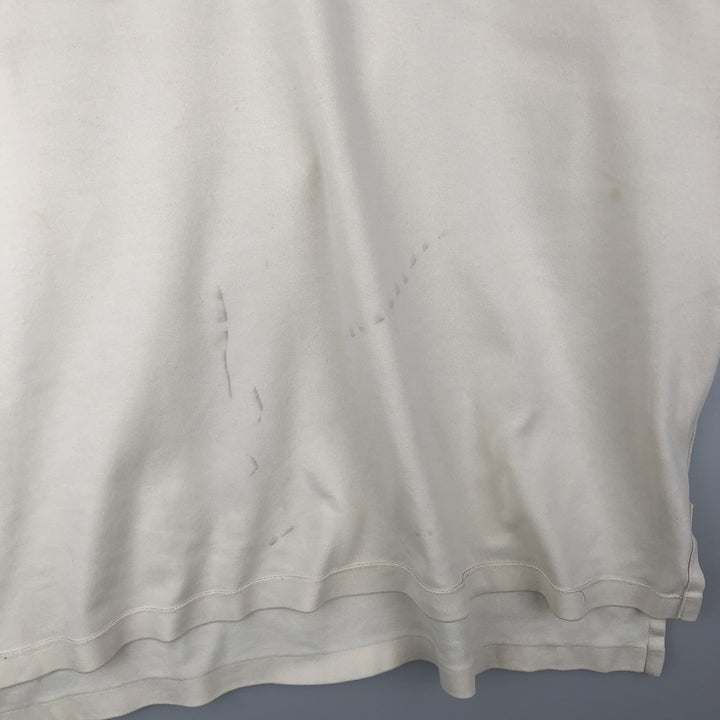Ralph Lauren POLO by Ralph Lauren short sleeve polo shirt, men's size L cotton unbleached Vintage Second Hand