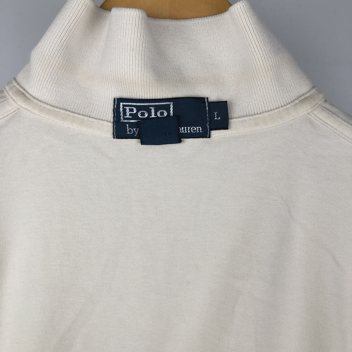 Ralph Lauren POLO by Ralph Lauren short sleeve polo shirt, men's size L cotton unbleached Vintage Second Hand