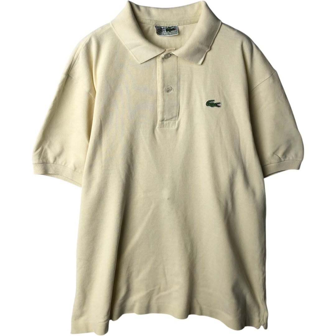 Lacoste CHEMISE Short-Sleeve Polo Shirt, Men's Size L (approx.) cotton yellow type Vintage Second Hand