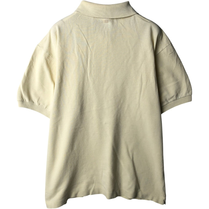 Lacoste CHEMISE Short-Sleeve Polo Shirt, Men's Size L (approx.) cotton yellow type Vintage Second Hand
