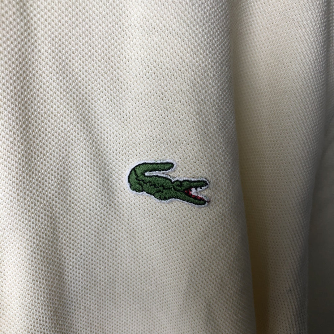 Lacoste CHEMISE Short-Sleeve Polo Shirt, Men's Size L (approx.) cotton yellow type Vintage Second Hand