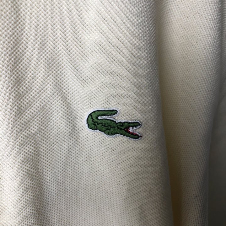 Lacoste CHEMISE Short-Sleeve Polo Shirt, Men's Size L (approx.) cotton yellow type Vintage Second Hand