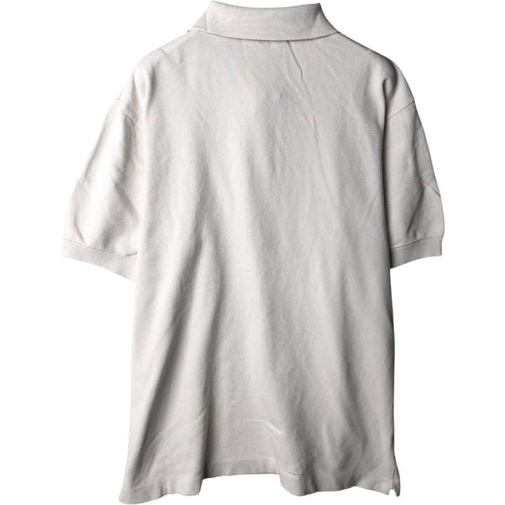 Lacoste CHEMISE Short-Sleeve Polo Shirt, Men's Size L (approx.) cotton white type Vintage Second Hand