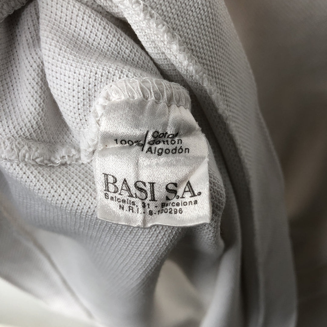 Lacoste CHEMISE Short-Sleeve Polo Shirt, Men's Size L (approx.) cotton white type Vintage Second Hand