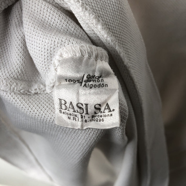 Lacoste CHEMISE Short-Sleeve Polo Shirt, Men's Size L (approx.) cotton white type Vintage Second Hand