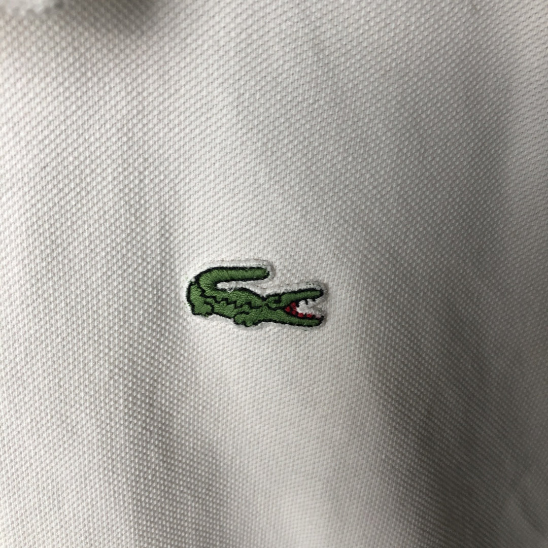Lacoste CHEMISE Short-Sleeve Polo Shirt, Men's Size L (approx.) cotton white type Vintage Second Hand