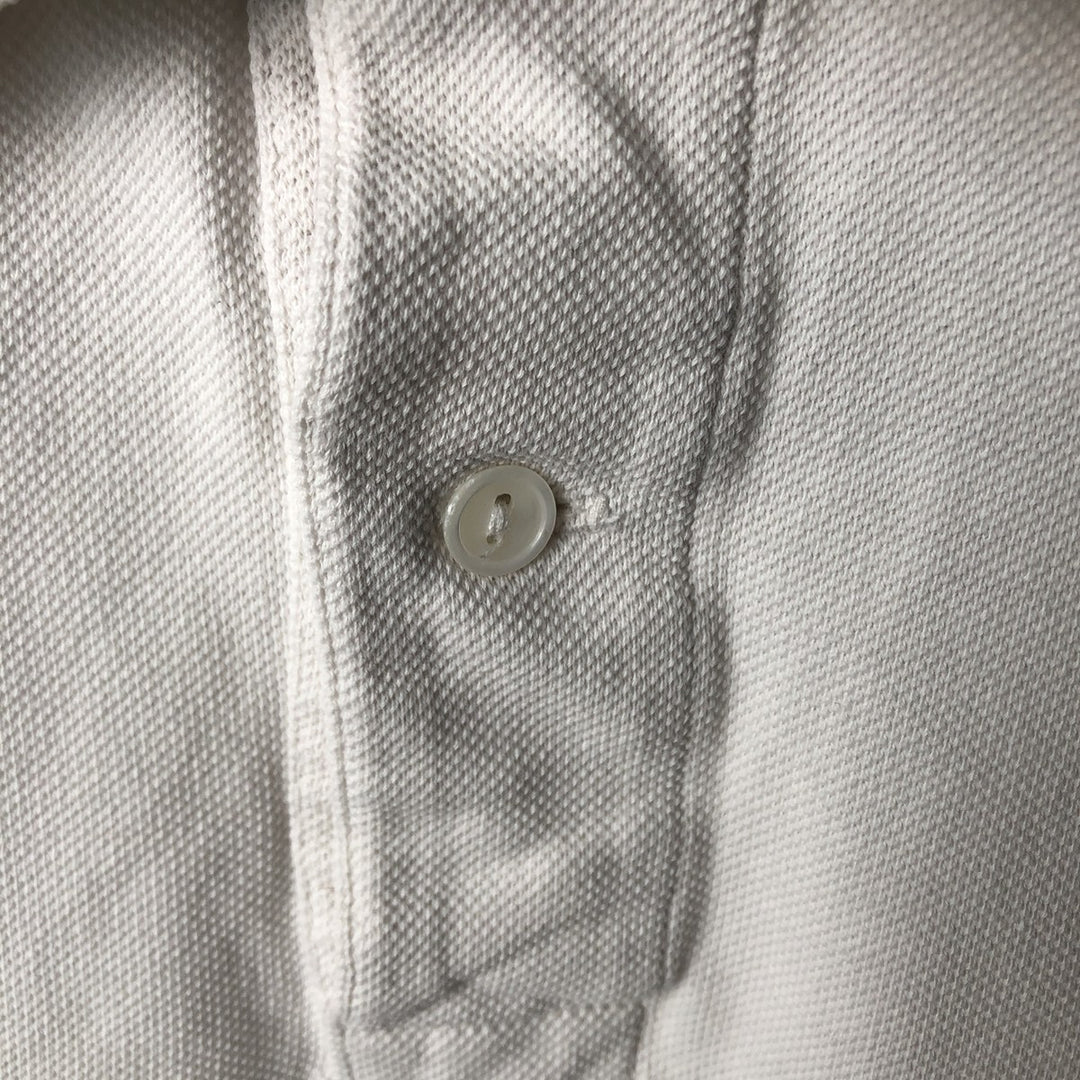 Lacoste CHEMISE Short-Sleeve Polo Shirt, Men's Size L (approx.) cotton white type Vintage Second Hand