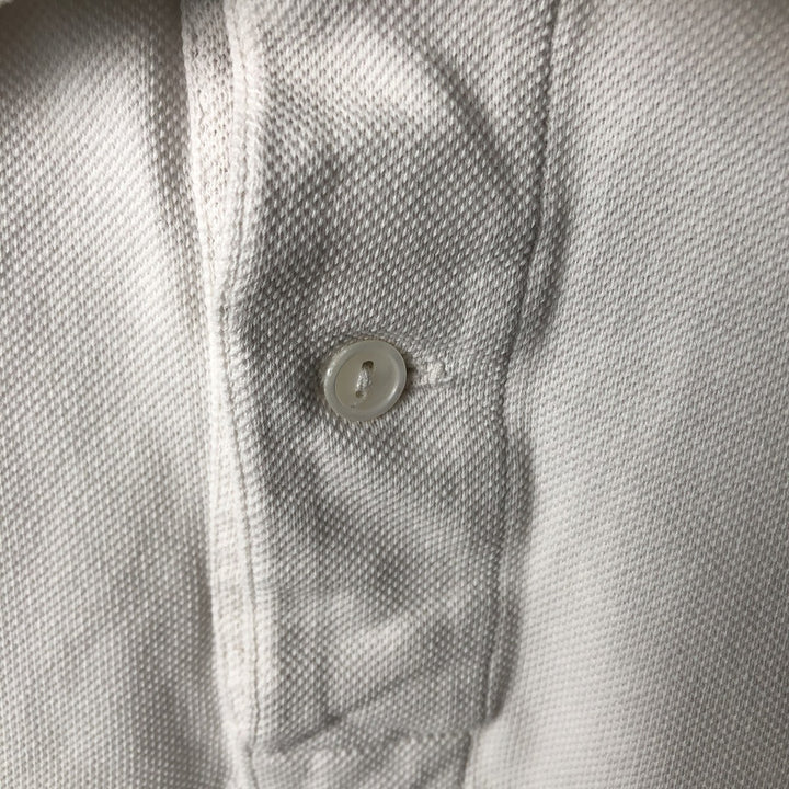Lacoste CHEMISE Short-Sleeve Polo Shirt, Men's Size L (approx.) cotton white type Vintage Second Hand