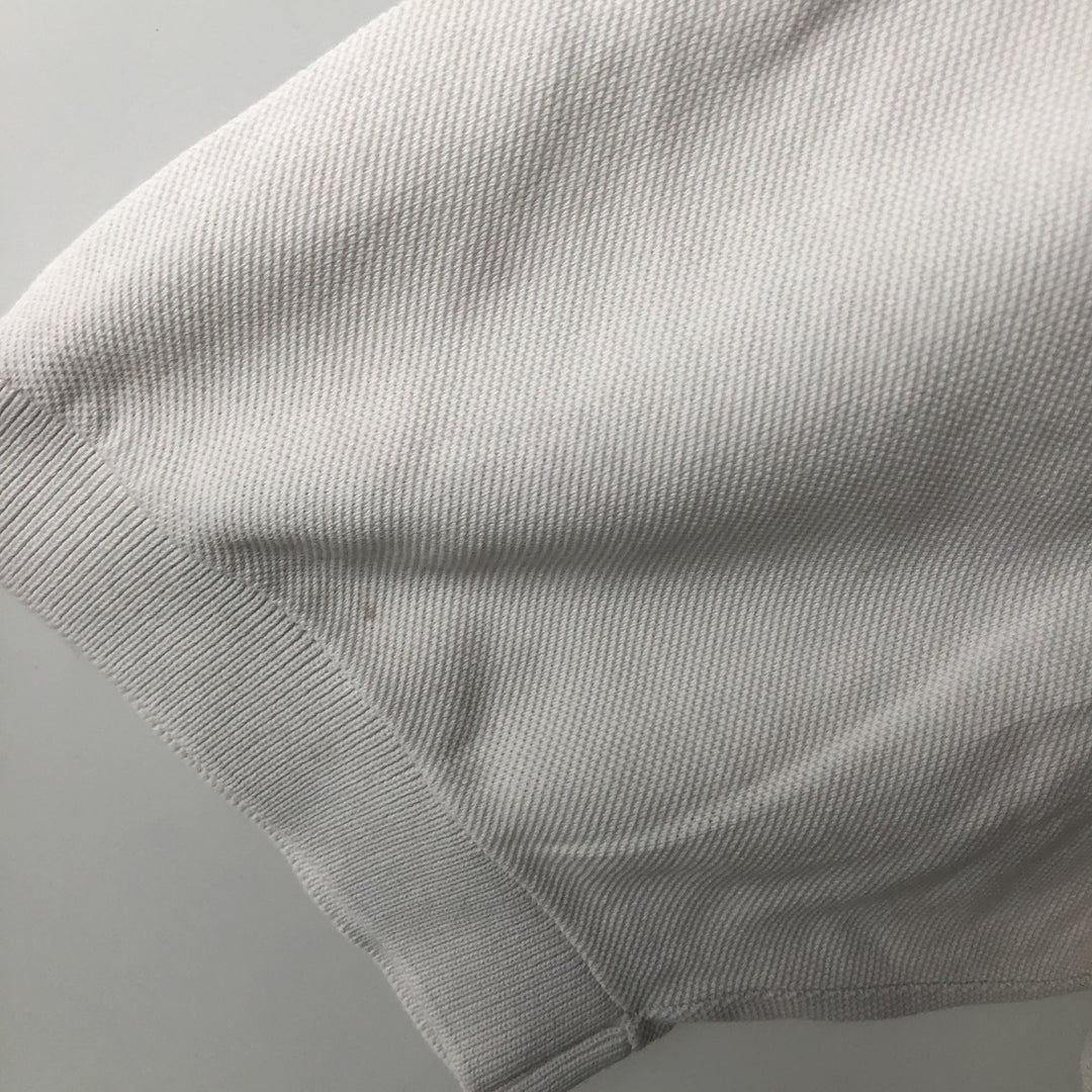 Lacoste CHEMISE Short-Sleeve Polo Shirt, Men's Size L (approx.) cotton white type Vintage Second Hand