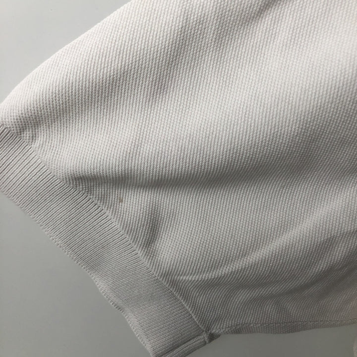 Lacoste CHEMISE Short-Sleeve Polo Shirt, Men's Size L (approx.) cotton white type Vintage Second Hand