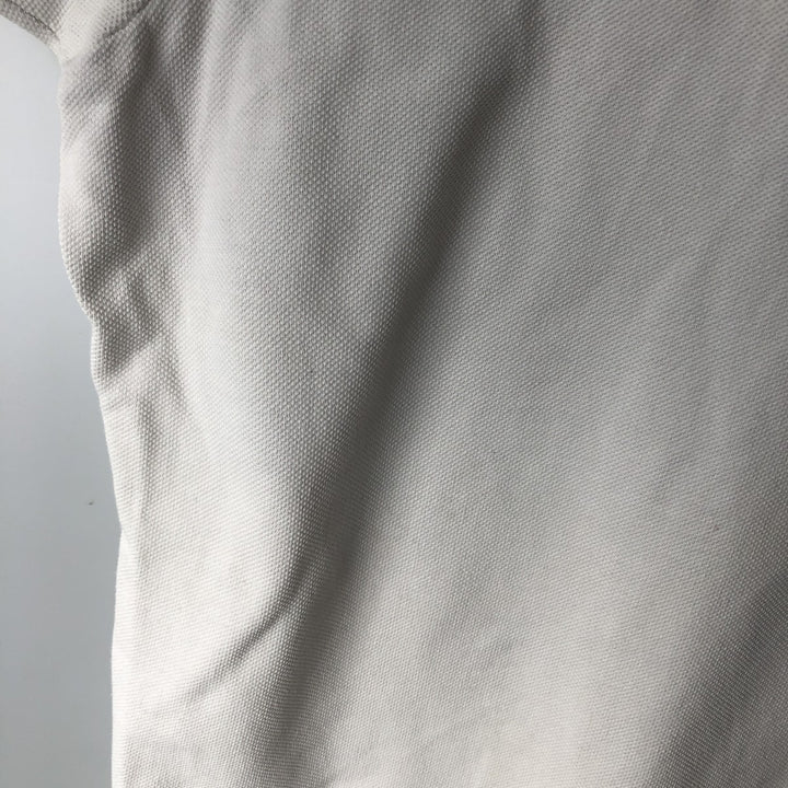 Lacoste CHEMISE Short-Sleeve Polo Shirt, Men's Size L (approx.) cotton white type Vintage Second Hand