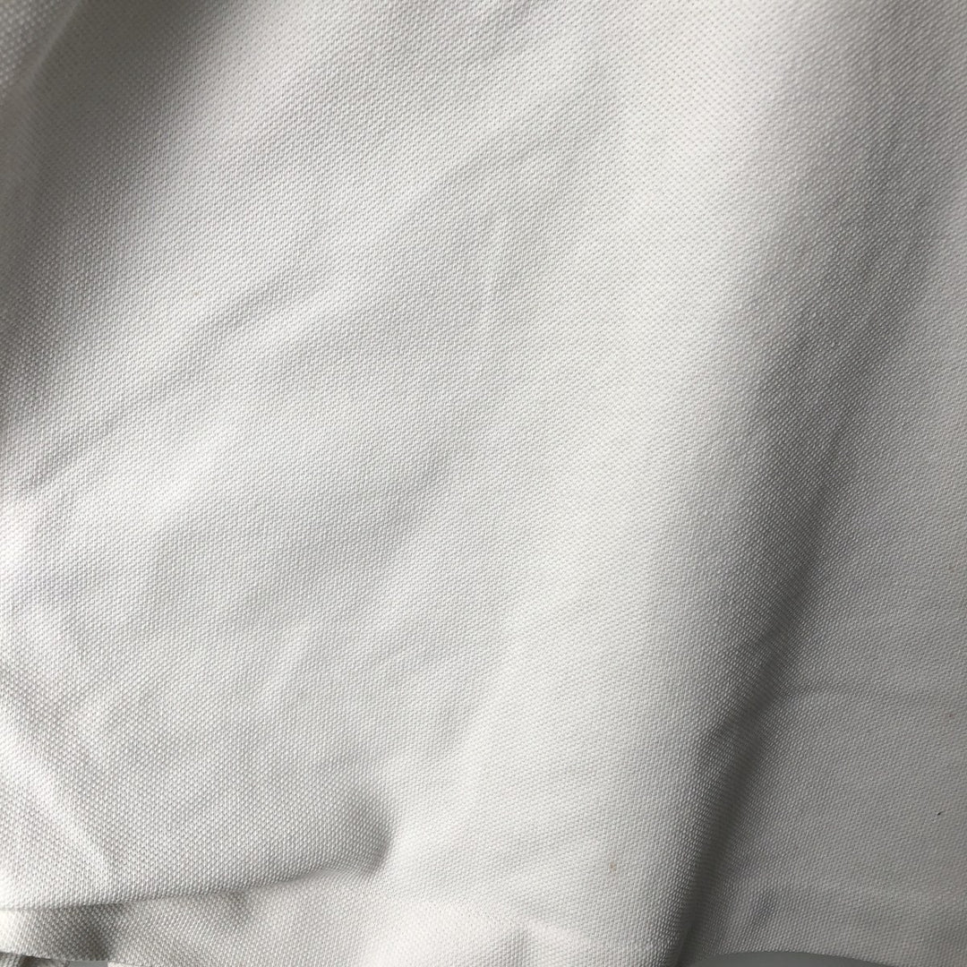 Lacoste CHEMISE Short-Sleeve Polo Shirt, Men's Size L (approx.) cotton white type Vintage Second Hand