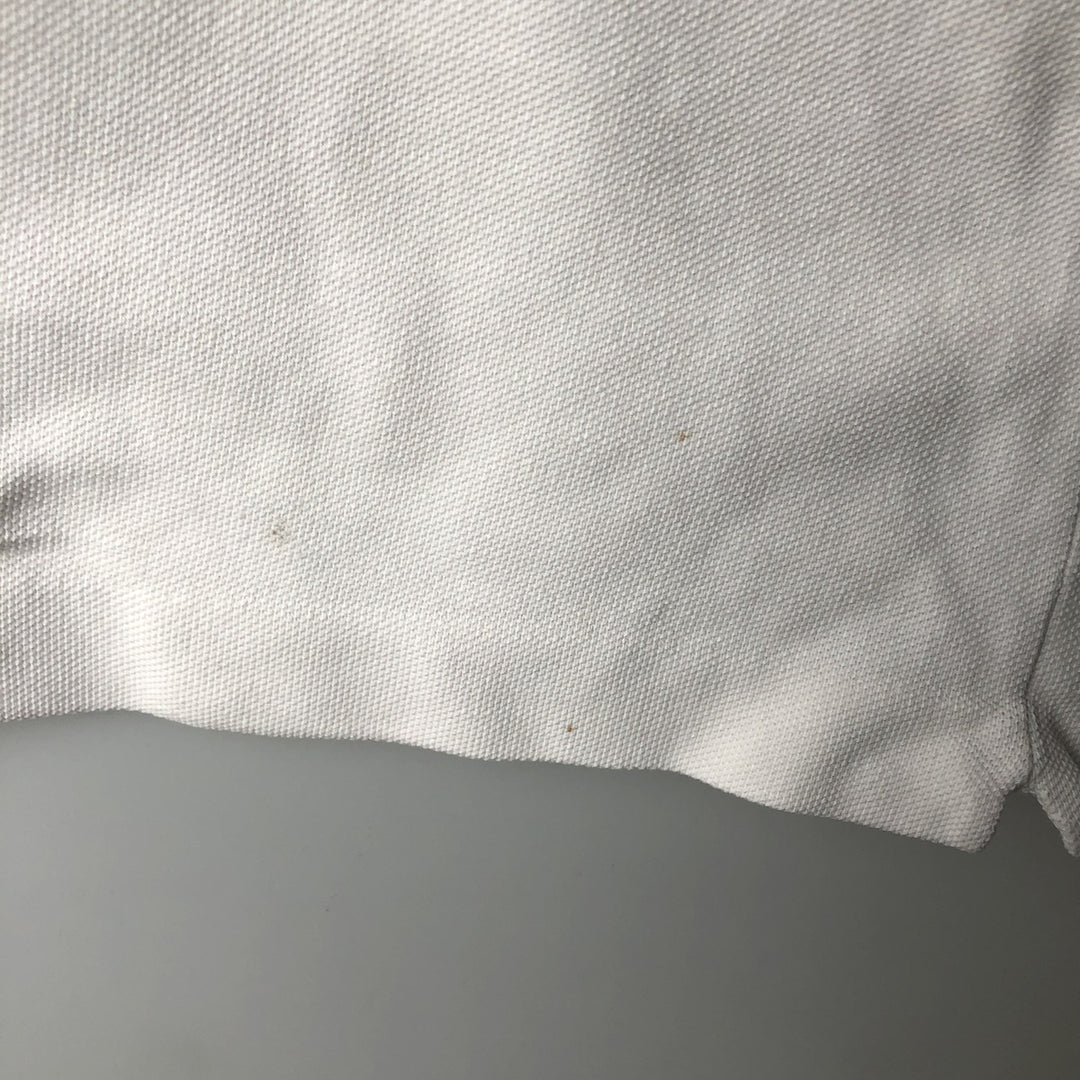 Lacoste CHEMISE Short-Sleeve Polo Shirt, Men's Size L (approx.) cotton white type Vintage Second Hand