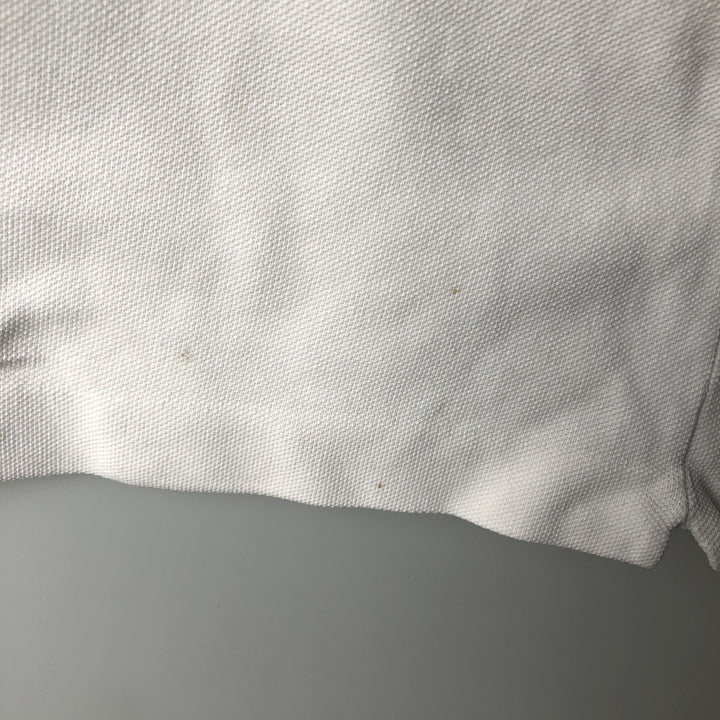 Lacoste CHEMISE Short-Sleeve Polo Shirt, Men's Size L (approx.) cotton white type Vintage Second Hand