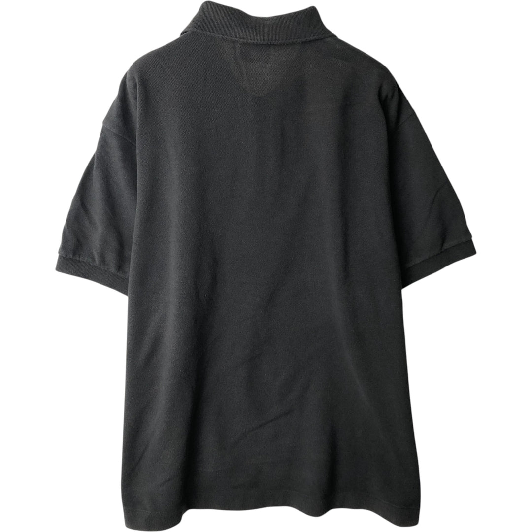 Lacoste short sleeve polo shirt, men's XL size cotton black type Vintage Second Hand