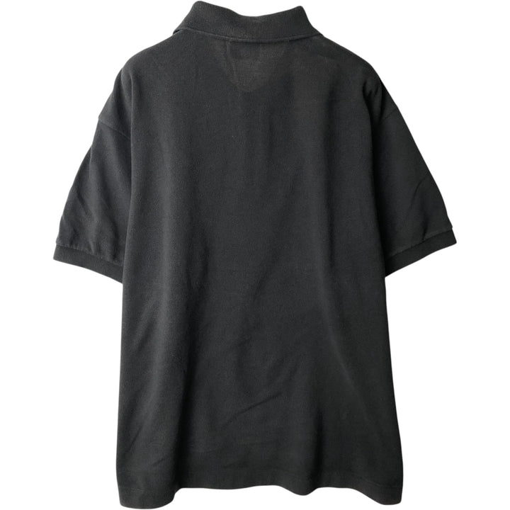 Lacoste short sleeve polo shirt, men's XL size cotton black type Vintage Second Hand